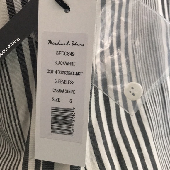 NWT Michael Stars Racerback Jumpsuit in Cabana Stripe - Picture 8 of 16